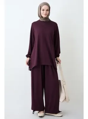 InStyle Bağcıklı Salaş Mürdüm Takım