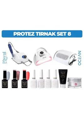 OceanCare Profesyonel Protez Tırnak Seti - High Quality - Başlangıç Orta İleri Seviye Ocean & Misyul Set-8