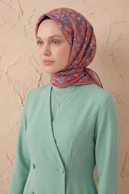 Silk Home Soft Eşarp Şal Motif Koyu Mavi 90x90