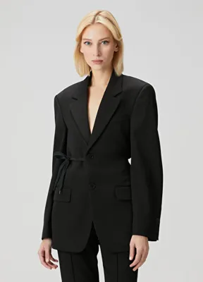 Balenciaga Siyah Yün Ceket