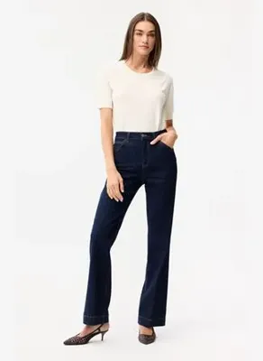 Love My Body Cepli Nakış Detalı Denim Pantolon