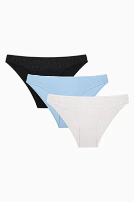 Penti Soft Pastel Tones Dantel Detaylı Pamuklu 3lü Slip Külot