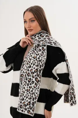 Ritagarcia Trend Animal Print Atkı | Leopar Desenli Tasarım Şal | Yumuşak Dokulu Kaliteli Kadın Kışlık Aksesuar