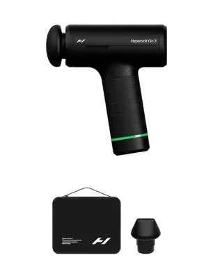 Hyperice Hypervolt Go 3 - Quietglide Teknolojisine Sahip Kompakt El Tipi Masaj Cihazı 3 Hız, Hafif Ve Taşınabilir Tasarım Kas Ağrısını Hafifletmeye Ve İyileştirmeye Yardımcı Olur Siyah