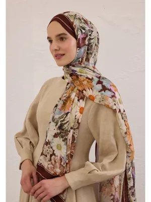 Fresh Scarfs Jasmıne Joy Desen Rami Şal Bordo