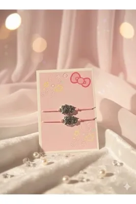 Bİ BONCUK 2'li Hello Kitty Bileklik Best Friend Arkadaşlık Bilekliği Sevimli Hediye Doğum Günü Sürprizi