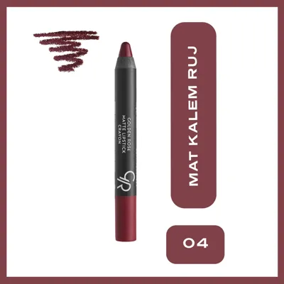Golden Rose Matte Lipstick Crayon Ruj No:04