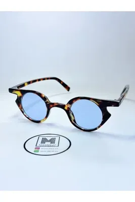 MOONMEE ADLER GÜNEŞ GÖZLÜĞÜ - Unisex Güneş Gözlüğü Leopar / Mavi UV400 Korumalı
