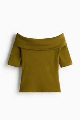H&M Omuzları Açık Ribanalı Üst