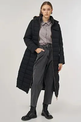 Kayra Kapüşonlu Anorak Mont Siyah