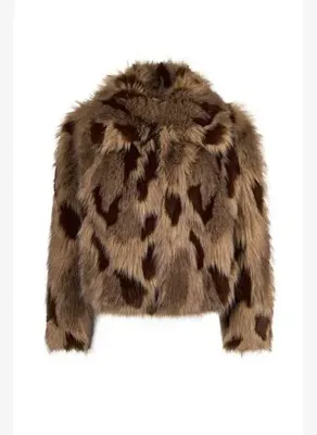 Derimod Nevada Kadın Kahverengi Oversize Kürklü Teddy Mont 26WGP5669FF