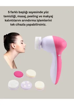 NO BRAND 5 in 1 Elektrikli Yüz Temizleme ve Masaj Cihazı