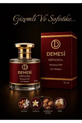 DEMESİ HİPNOSİA EDP Kadın Parfüm 50 ml Kalıcı Vanilya-Amber-Misk Oryantal Koku