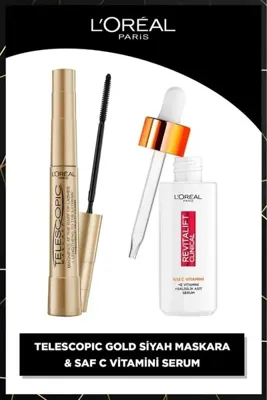 L'Oréal Paris Telescopic Mascara & Revitalift Clinical 12% Pure Vitamin C Brightening Anti-Pore Serum 30ml