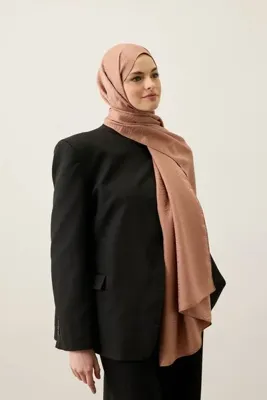 Modakaşmir Zikzak Desen İpeksi Jakar Şal