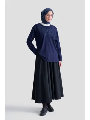Armine Penye Lacivert Bluz