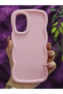 Magic Ring Samsung Galaxy A32 Uyumlu Yumuşak Dokulu Dalga Kenarlı Pudra Pembe Kılıf