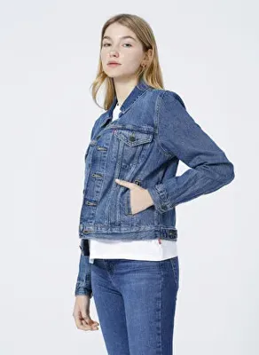 Levi's Levis Lacivert Kadın Ceket 5002369394 ORIGINAL TRUCKER SOFT AS