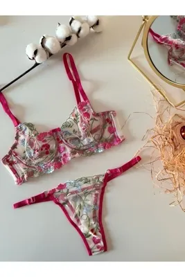 BLUE AVCI LINGERIE Secret Garden Brode Sütyen Takımı