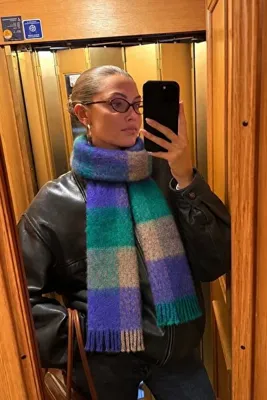 keisy Estela Atkı Yumuşak Dokulu Omuz Şalı Puffy