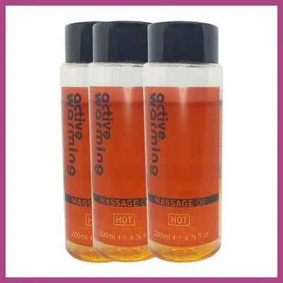 Bezos Active Warming Massage Oil 600 Ml Isıtıcı Özellikli Rotik Masaj Yağı X 3 Adet Nxrlvng