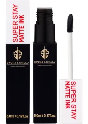 Tikatti S&s Matte Fırçalı Ruj Siyah 5 ml Dolgunlaştırıcı Etki ile Süper Mat Form