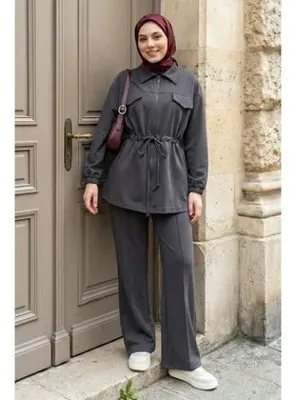 InStyle Büzgülü Bağcıklı Füme İkili Takım