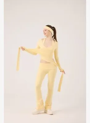 Holly Lolly Bağlamalı Crop Kesim Ellen Bolero Sarı