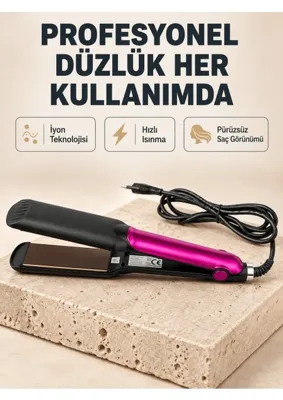 Epilons Iyonik Saç Düzleştirici - 220°C Isıya Kadar Çıkan, LED Göstergeli ve Eşit Isı Dağılımlı Plaka