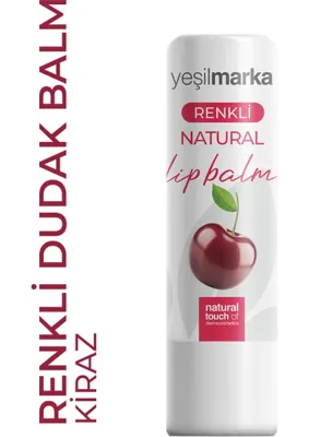 Yeşilmarka Çilekli Renkli Dudak Balmı 1 Adet Bitkisel İçerikli Parlatıcı Vegan Doğal Formül