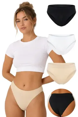 FOREVER MORE 3'lü Dikişsiz Basic Esnek Kadın Slip Külot