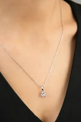 Elika Silver Kadın Tek Taş Model Kolye