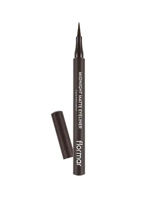 Flormar Mat Likit Kalem Eyeliner (SİYAH) - Midnight Matte Eyeliner - 001 Black - 8690604532292