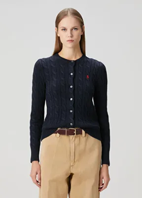 Polo Ralph Lauren Lacivert Saç Örgü Hırka