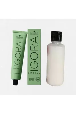 IGORA Zero Amm 9-50 Saç Boyası Oksidan(EMÜLSİYON) - %100 Doğal Amonyaksız- %100 Beyaz Kapama- Ücre