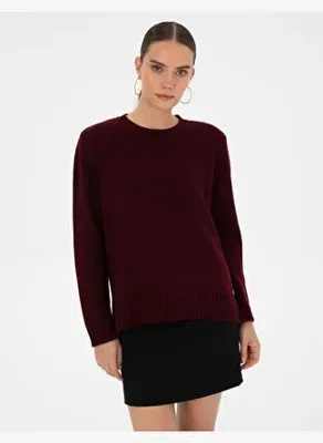 Pierre Cardin Kadın Vişne Comfort Fit Kazak 50316310-VR223