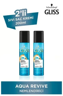 Aqua Revive Hyaluron Ve Deniz Yosunu Içeren Nemlendirici Sıvı Saç Kremi 200 ml X 2 Adet