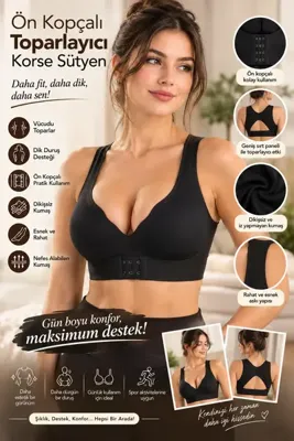 SAUNA SUIT Korse Sütyen Kalın Askılı Toparlayıcı Büstiyer Lazer Kesim Crop
