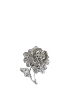 Beymen Collection Silver Ortası Taşlı Kadın Broş