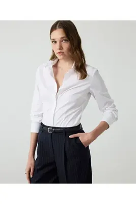 MISS IPEKYOL Basic gizli patlı gömlek
