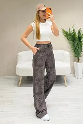 fiolin Soft Touch Batik Boyamalı Modal Pantolon