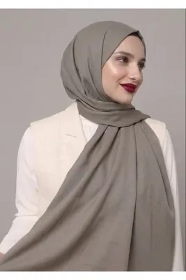 YILDIZ SCARFS Comfort Pamuk Şal - Koyu Vizon