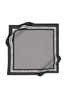 Pierre Cardin Logo Desenli Pierre Cardin Crepe Saten Eşarp