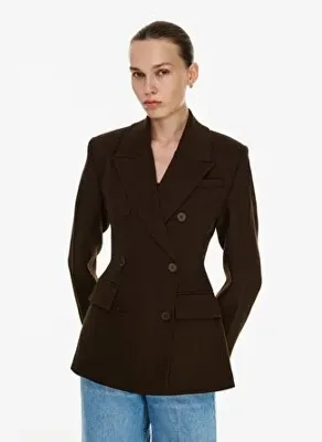 Vatkalı Sculptural fitted blazer ceket