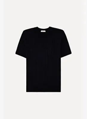 Mudo Kadın Siyah Fitted Bisiklet Yaka Kısa Kollu Triko Kazak