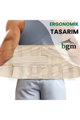 bgm Krem Çelik Balenli Lumbosacral Korse