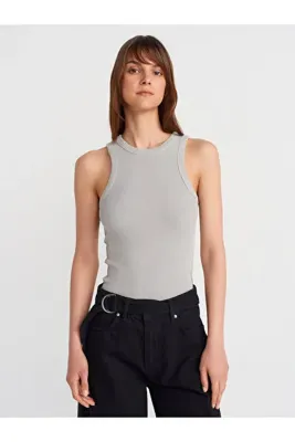 Dilvin 20652 Fitilli Kolsuz Top