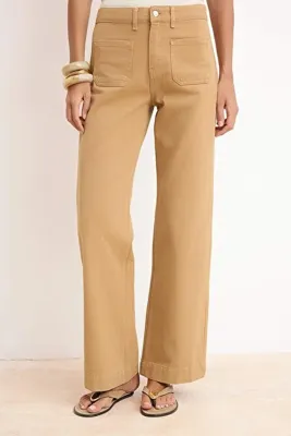 TRENDYOLMİLLA Camel Yüksek Bel Wideleg %100 Pamuk Jeans TWOSS26JE00169