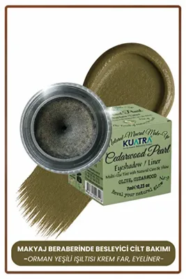 KUATRA Cedarwood Pearl Krem Far, Eyeliner Doğal İçerikli