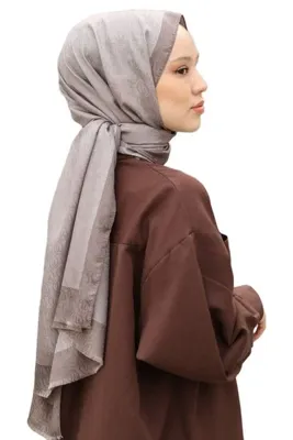 Hint İpek Monogram Şal - Vizon